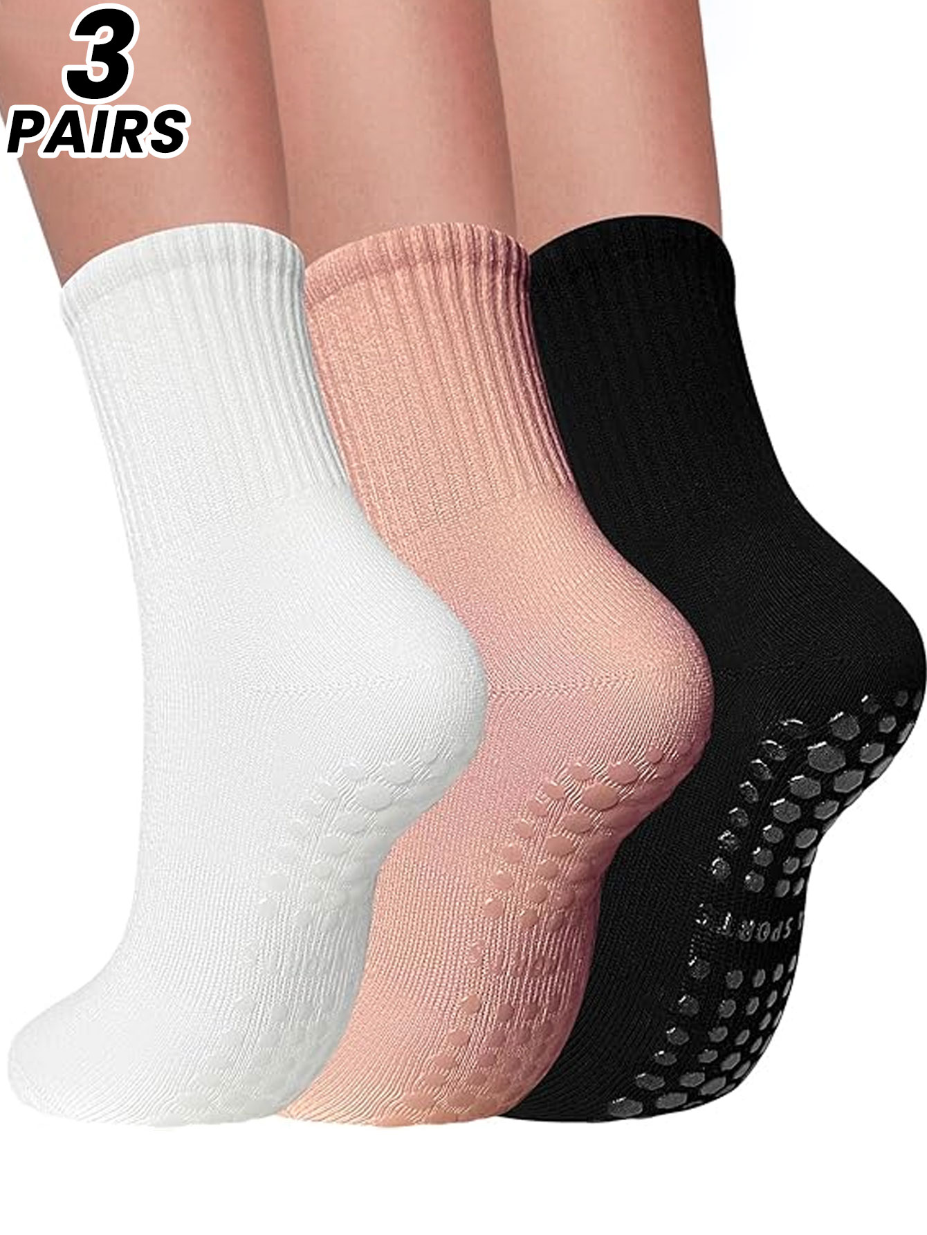 3 pairs of professional yoga s - Grip Sock Yoga recension och pris